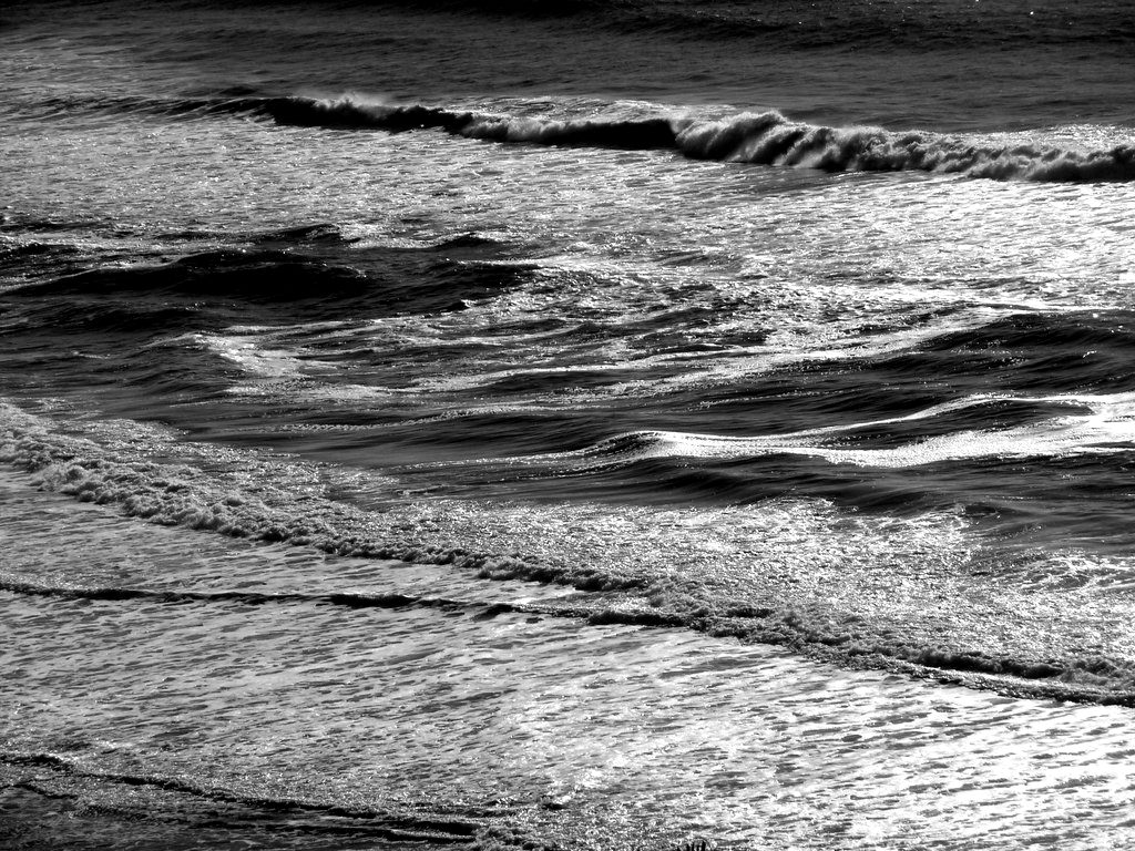 Long rolling waves on a calmer sea